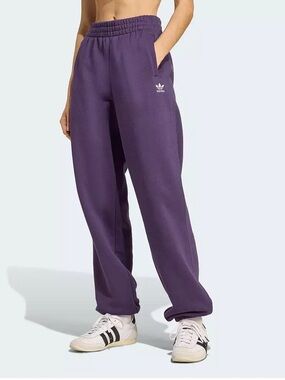 NWT adidas Originals Essentials Fleece Loose Joggers | Aurora Plum | Size XS